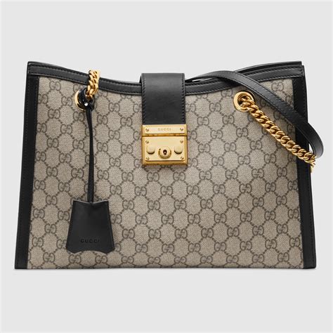 gucci padlock medium shoulder bag review|Gucci padlock backpack black.